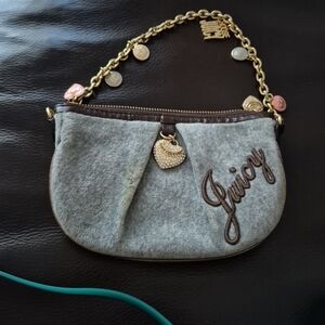 Vintage Y2K Juicy Couture Gray/brown  Hand Bag mini.
